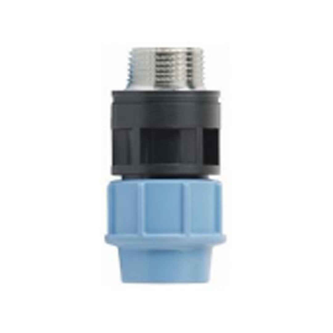 Male adapter with brass threaded insert